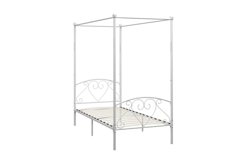 Himmelsäng vit metall 120x200 cm - Vit - Möbler - Säng - Himmelsäng