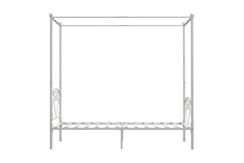Himmelsäng vit metall 120x200 cm - Vit - Möbler - Säng - Himmelsäng