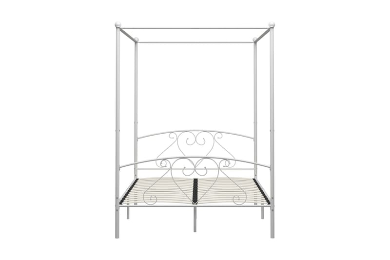 Himmelsäng vit metall 160x200 cm - Vit - Möbler - Säng - Himmelsäng