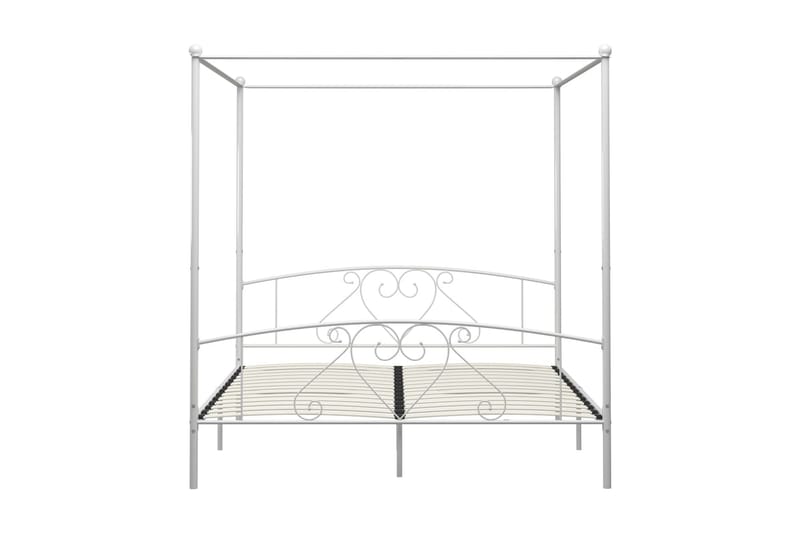 Himmelsäng vit metall 180x200 cm - Vit - Möbler - Säng - Himmelsäng