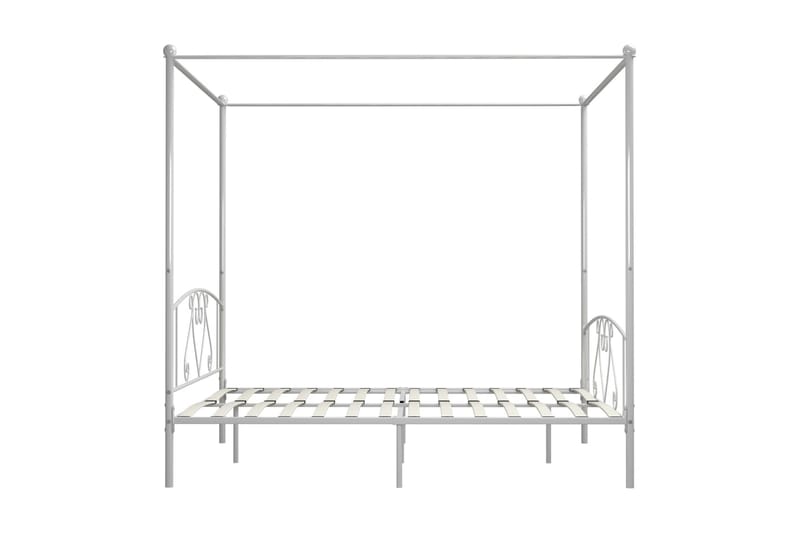 Himmelsäng vit metall 180x200 cm - Vit - Möbler - Säng - Himmelsäng