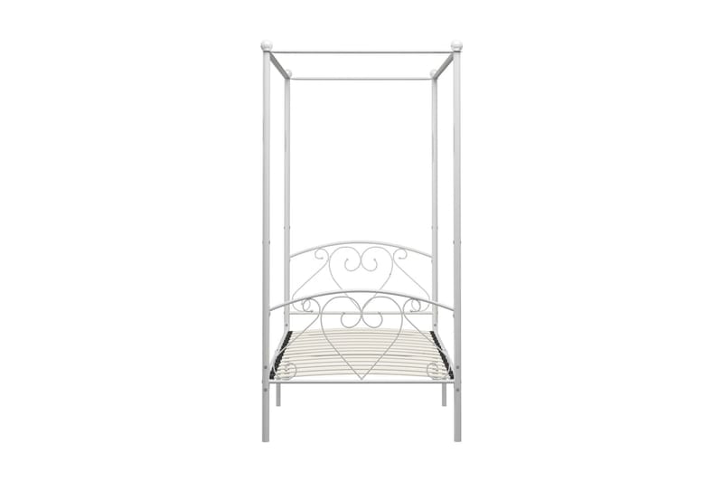 Himmelsäng vit metall 90x200 cm - Vit - Möbler - Säng - Himmelsäng