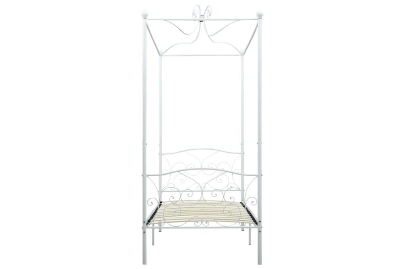 Himmelsäng vit metall 90x200 cm - Vit - Möbler - Säng - Himmelsäng