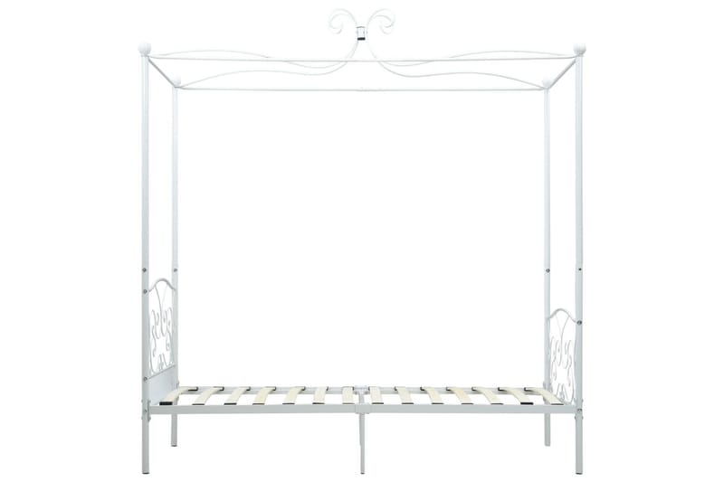 Himmelsäng vit metall 90x200 cm - Vit - Möbler - Säng - Himmelsäng
