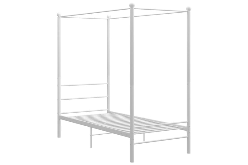 Himmelsäng vit metall 90x200 cm - Vit - Möbler - Säng - Himmelsäng