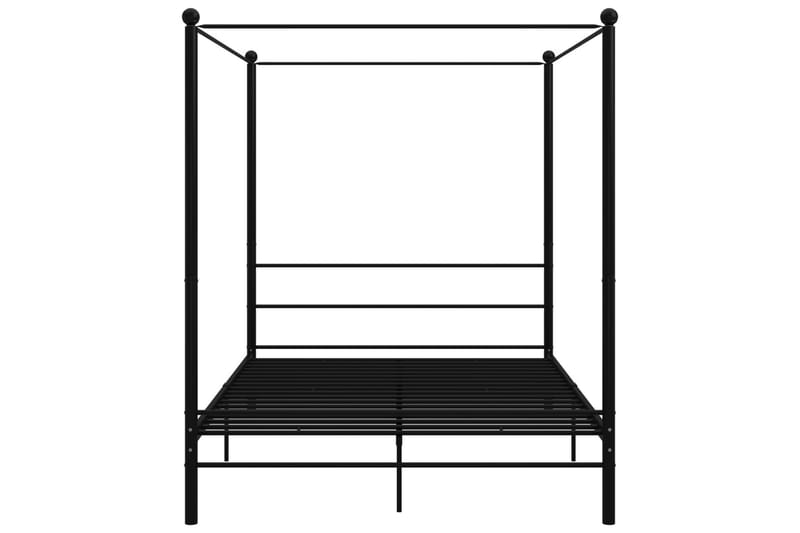 Himmelsäng svart metall 160x200 cm - Svart - Möbler - Säng - Sängram & sängstomme