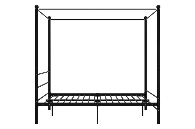 Himmelsäng svart metall 160x200 cm - Svart - Möbler - Säng - Sängram & sängstomme