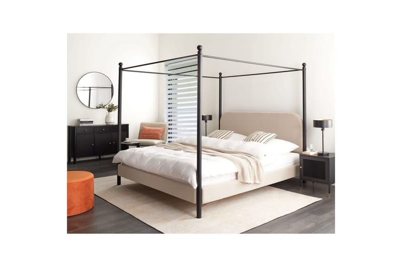 Himmelssäng Dannemois Beige, Black 180x200 - Möbler - Säng - Himmelsäng