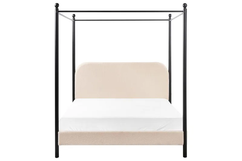 Himmelssäng Dannemois - Beige, svart, 140x200 cm - Möbler - Säng - Himmelsäng