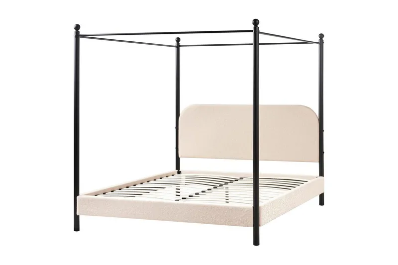 Himmelssäng Dannemois - Beige, svart, 160x200 cm - Möbler - Säng - Himmelsäng