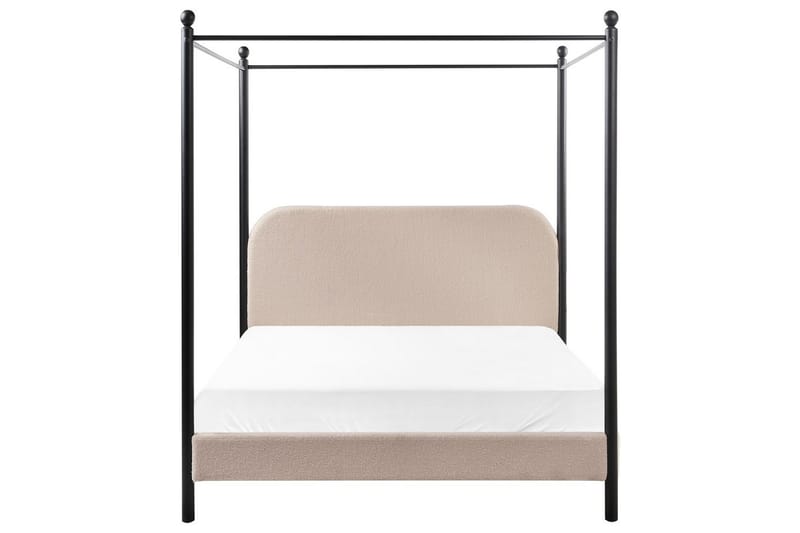 Himmelssäng Dannemois - Taupe, svart, 140x200 cm - Möbler - Säng - Himmelsäng