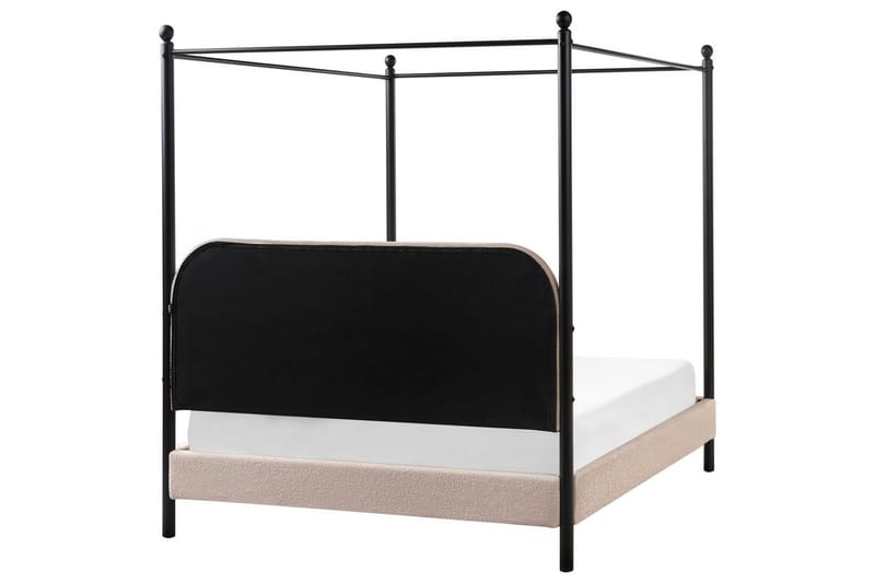 Himmelssäng Dannemois - Taupe, svart, 140x200 cm - Möbler - Säng - Himmelsäng