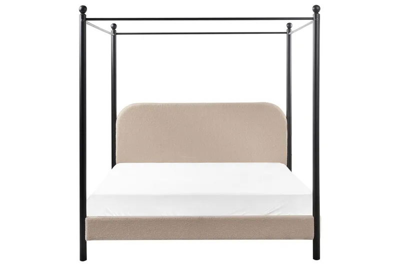 Himmelssäng Dannemois - Taupe, svart, 160x200 cm - Möbler - Säng - Himmelsäng