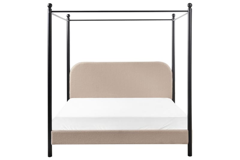 Himmelssäng Dannemois - Taupe, svart, 160x200 cm - Möbler - Säng - Himmelsäng