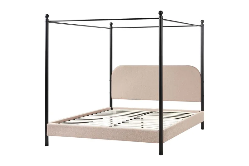 Himmelssäng Dannemois, Taupe, svart, 160x200 cm