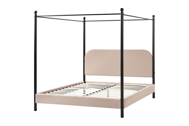 Himmelssäng Dannemois - Taupe, svart, 160x200 cm - Möbler - Säng - Himmelsäng
