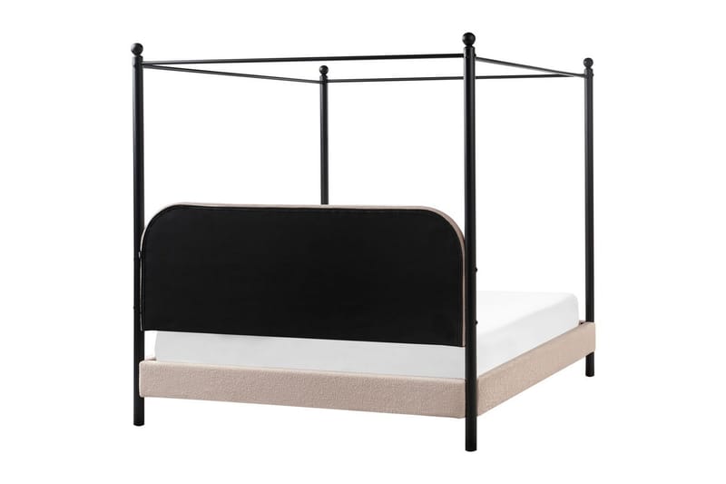 Himmelssäng Dannemois - Taupe, svart, 160x200 cm - Möbler - Säng - Himmelsäng