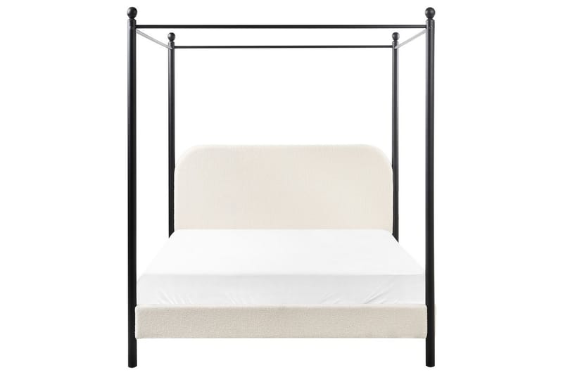 Himmelssäng Dannemois - Vit, Svart, 140x200 cm - Möbler - Säng - Himmelsäng