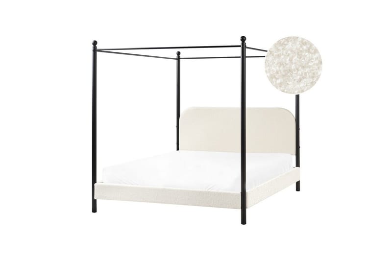 Himmelssäng Dannemois - Vit, Svart, 160x200 cm - Möbler - Säng - Himmelsäng