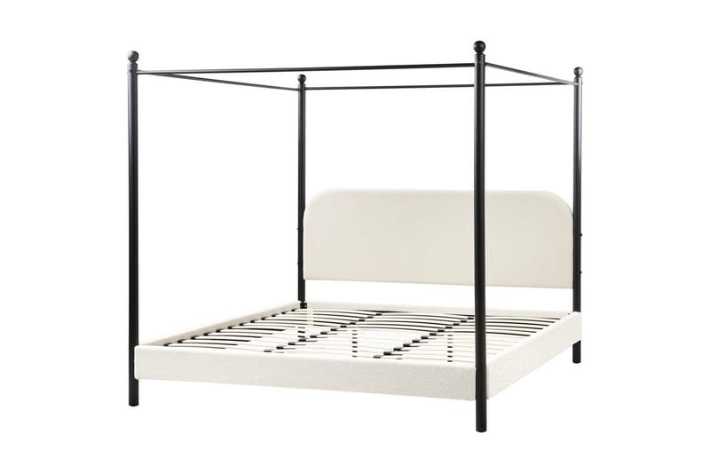 Himmelssäng Dannemois - Vit, Svart, 180x200 cm - Möbler - Säng - Himmelsäng