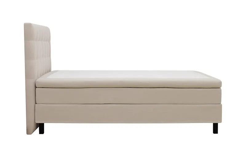HVILA Classic Komplett Sängpaket 120x200 cm Kontinentalsäng med rutad sänggavel - Beige - Möbler - Säng - Komplett sängpaket