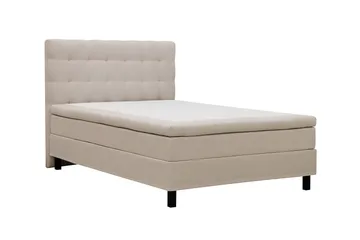 HVILA Classic Komplett Sängpaket 120x200 cm Kontinentalsäng med rutad sänggavel - Beige - Möbler - Säng - Komplett sängpaket