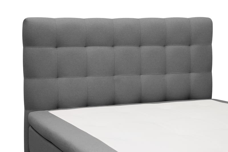 HVILA Classic Komplett Sängpaket 120x200 cm Kontinentalsäng med rutad sänggavel - Grå - Möbler - Säng - Komplett sängpaket