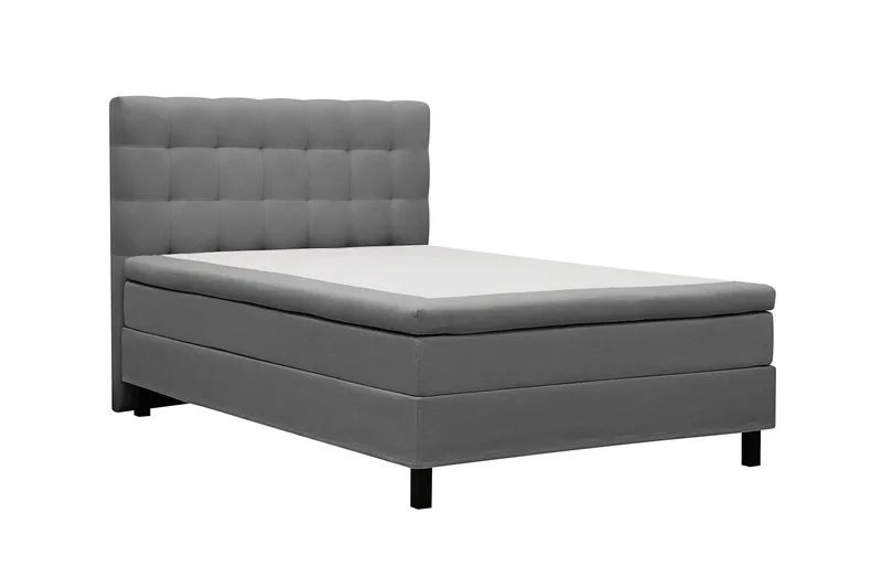 HVILA Classic Komplett Sängpaket 120x200 cm Kontinentalsäng med rutad sänggavel - Grå - Möbler - Säng - Komplett sängpaket