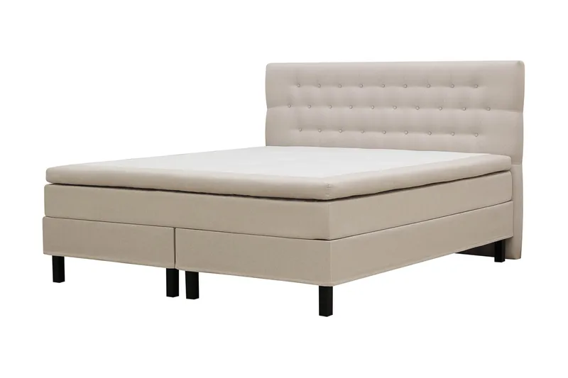 HVILA Classic Komplett Sängpaket 160x200 cm Kontinentalsäng med diamant sänggavel - Beige - Möbler - Säng - Kontinentalsäng