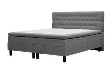 HVILA Classic Komplett Sängpaket 180x200 cm Kontinentalsäng med diamant sänggavel - Grå - Möbler - Säng - Komplett sängpaket