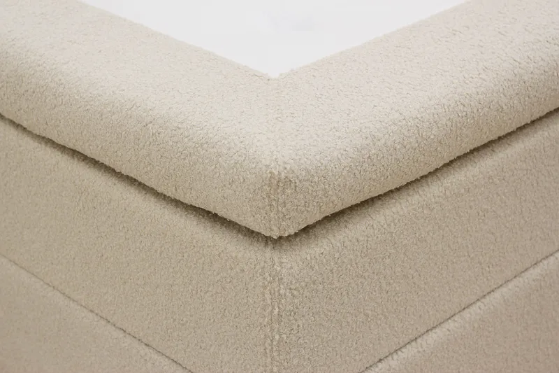 HVILA Classic Komplett Sängpaket 180x200 cm Kontinentalsäng med rutad sänggavel - Beige / Teddy - Möbler - Säng - Kontinentalsäng