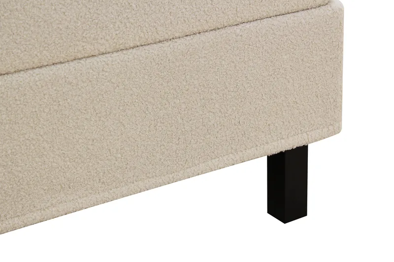 HVILA Classic Komplett Sängpaket 180x200 cm Kontinentalsäng med rutad sänggavel - Beige / Teddy - Möbler - Säng - Kontinentalsäng