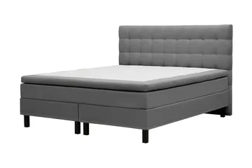 HVILA Classic Komplett Sängpaket 180x200 cm Kontinentalsäng med rutad sänggavel - Grå - Möbler - Säng - Komplett sängpaket