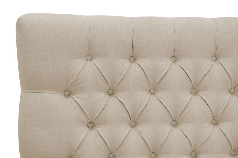 HVILA Lyx Komplett Sängpaket 180x200 cm Kontinentalsäng med knappad sänggavel - Beige - Möbler - Säng - Kontinentalsäng