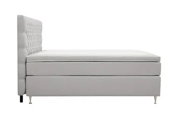HVILA Lyx Komplett Sängpaket 180x200 cm Kontinentalsäng med knappad sänggavel - Grå - Möbler - Säng - Komplett sängpaket