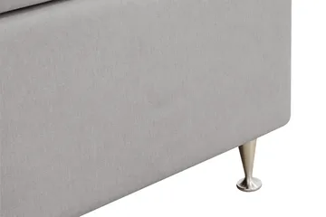 HVILA Lyx Komplett Sängpaket 180x200 cm Kontinentalsäng med knappad sänggavel - Grå - Möbler - Säng - Komplett sängpaket