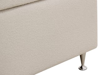 HVILA Lyx Komplett Sängpaket 180x200 cm Kontinentalsäng med knappad sänggavel i bouclé - Ivory / Bouclé - Möbler - Säng - Komplett sängpaket