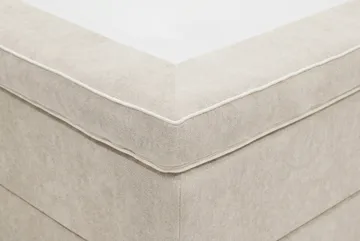 HVILA Lyx Komplett Sängpaket 180x200 cm Kontinentalsäng med knappad sänggavel i chenille - Beige - Möbler - Säng - Komplett sängpaket