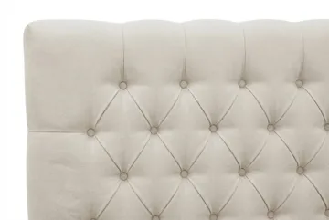HVILA Lyx Komplett Sängpaket 180x200 cm Kontinentalsäng med knappad sänggavel i chenille - Beige - Möbler - Säng - Komplett sängpaket