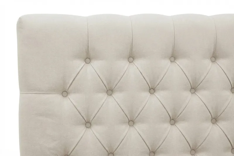 HVILA Lyx Komplett Sängpaket 180x200 cm Kontinentalsäng med knappad sänggavel i chenille - Beige - Möbler - Säng - Komplett sängpaket