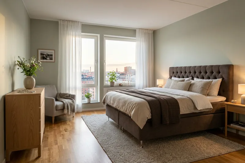 HVILA Lyx Komplett Sängpaket 180x200 cm Kontinentalsäng med knappad sänggavel i chenille - Mörkbrun - Möbler - Säng - Kontinentalsäng