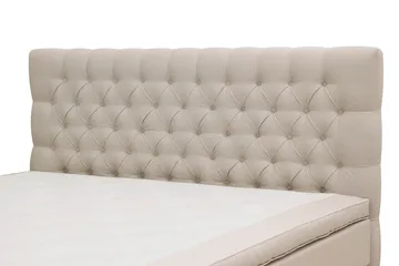 HVILA Lyx Komplett Sängpaket 180x200 cm Kontinentalsäng med knappad sänggavel i sammet - Beige - Möbler - Säng - Komplett sängpaket