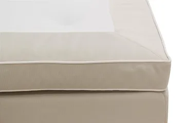 HVILA Lyx Komplett Sängpaket 180x200 cm Kontinentalsäng med knappad sänggavel i sammet - Beige - Möbler - Säng - Komplett sängpaket