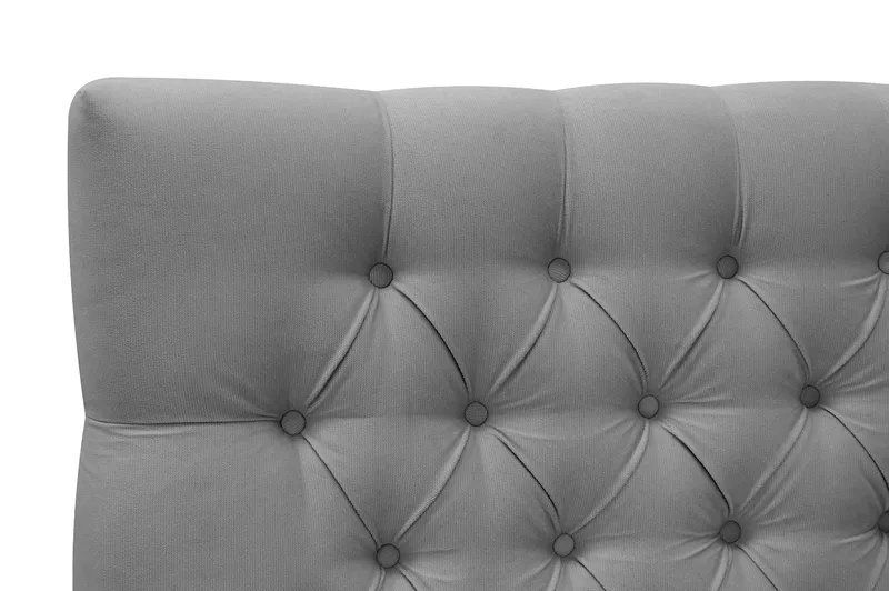 HVILA Lyx Komplett Sängpaket 180x200 cm Kontinentalsäng med knappad sänggavel i sammet - Ljusgrå - Möbler - Säng - Komplett sängpaket