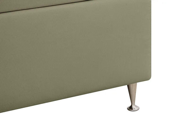 HVILA Lyx Komplett Sängpaket 180x200 cm Kontinentalsäng med knappad sänggavel i sammet - Olivgrön - Möbler - Säng - Kontinentalsäng