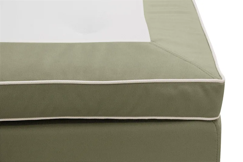 HVILA Lyx Komplett Sängpaket 180x200 cm Kontinentalsäng med knappad sänggavel i sammet - Olivgrön - Möbler - Säng - Kontinentalsäng