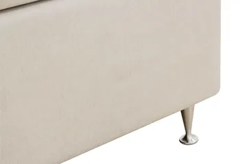 HVILA Lyx Komplett Sängpaket 180x200 cm Kontinentalsäng med knappad sänggavel - Ljusbeige - Möbler - Säng - Komplett sängpaket