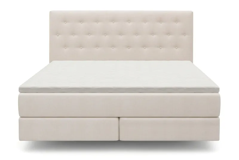HVILA Premium Sängpaket Kontinentalsäng 180x200 cm med svävande effekt inkl. Bäddmadrass i Polyeterskum Mjuk/Medium med Tvättbar klädsel, Mjuk/Medium