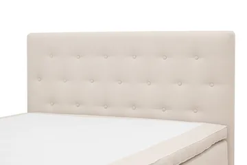 HVILA Plus Komplett Sängpaket – Kontinentalsäng 140x200 cm i Tyg med Förvaring, Sänggavel + Bäddmadrass med Fasthetsgrad Mediumfast - Ljusbeige - Möbler - Säng - Kontinentalsäng