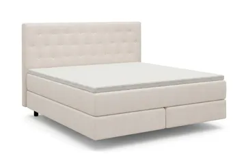 HVILA Premium Sängpaket Kontinentalsäng 180x200 cm med svävande effekt inkl. Bäddmadrass i Latex med Tvättbar klädsel - Medium/Fast - Möbler - Säng - Komplett sängpaket